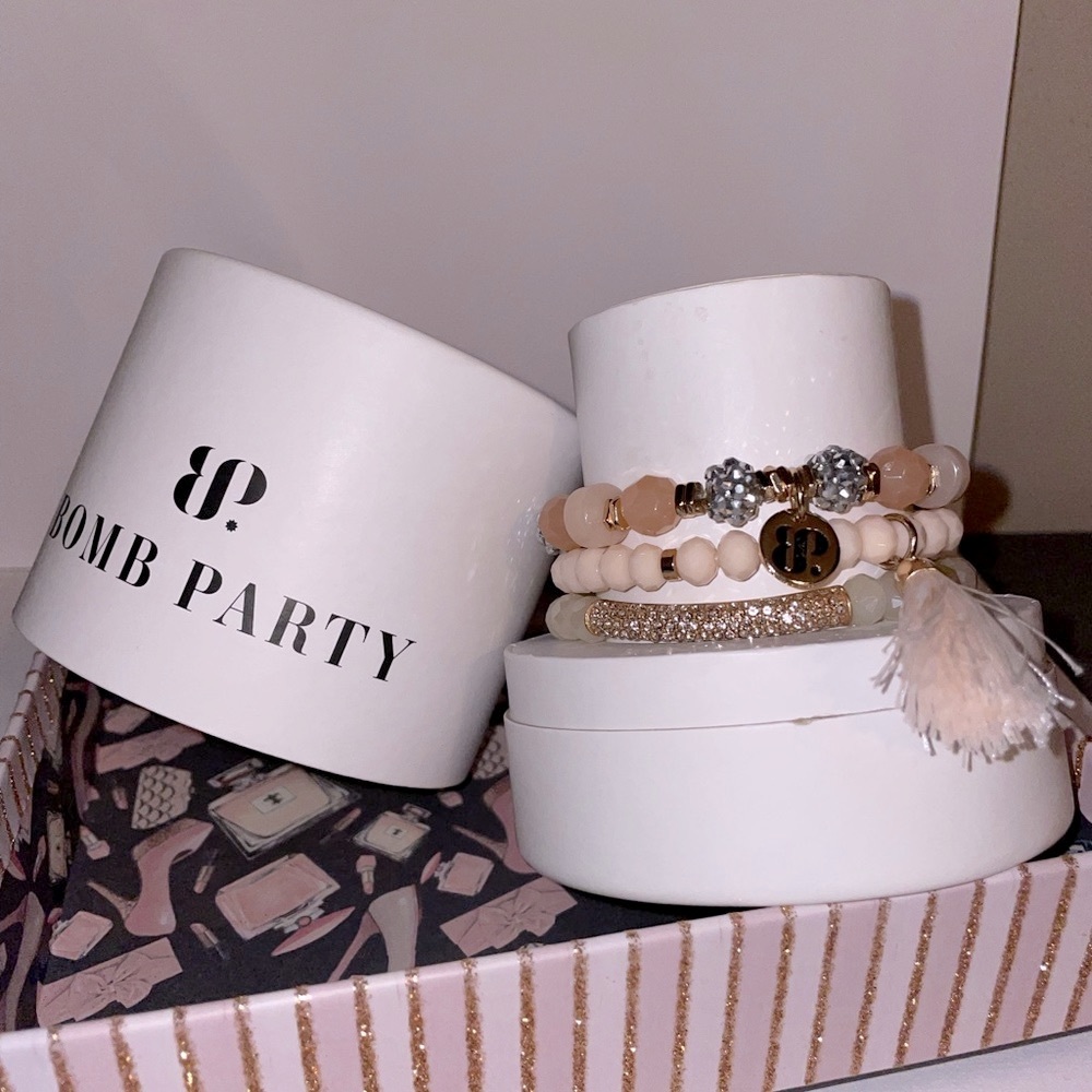 Bomb Party Blush Fairytale Stacks Baracelets